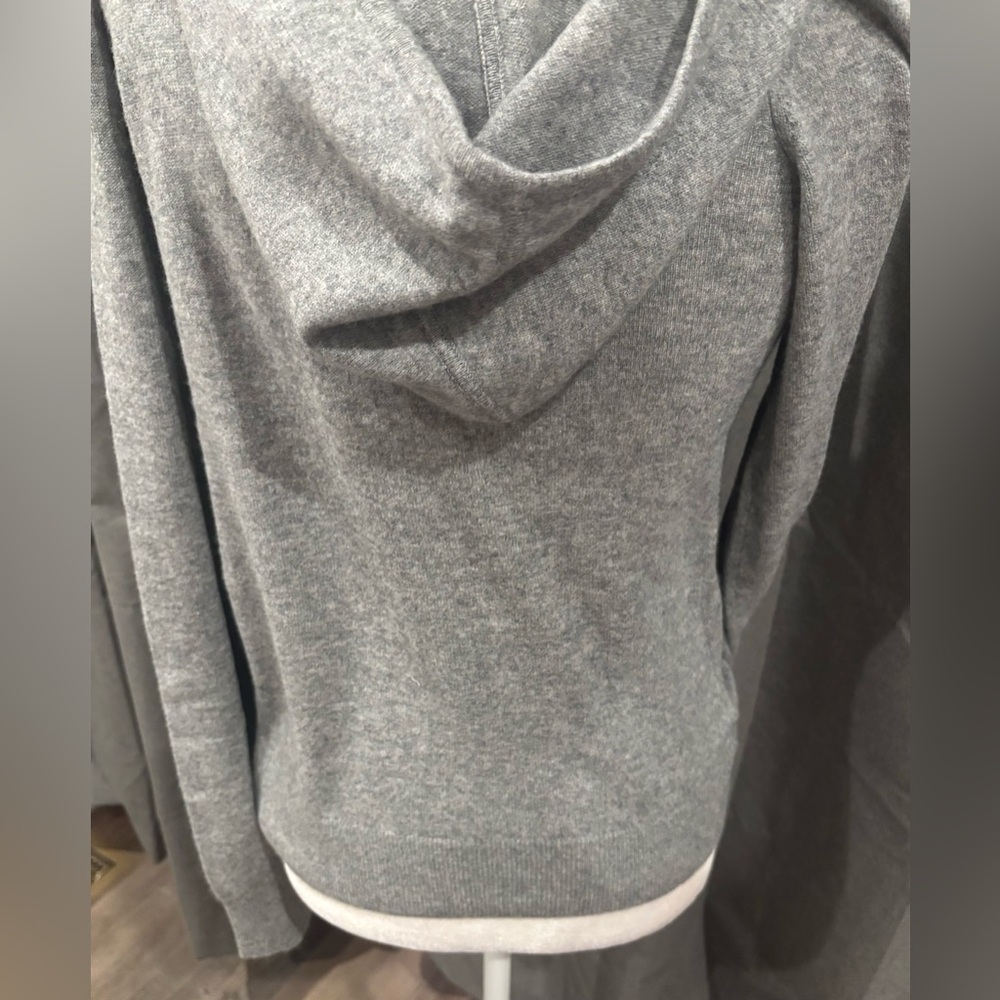 NWT Quince Mongolian Cashmere Full-Zip Hoodie Heather Gray Small & Medium Casual - Picture 10 of 14